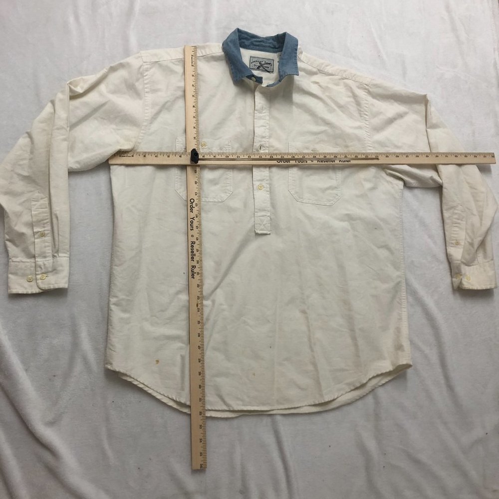 American Eagle Outfitters Men Long Sleeve White Shirt Size XL.